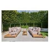 Loungeset Suns Portofino Ibiza Style Natural New Teak / Soft Pink Mixed Weave (8-delig)