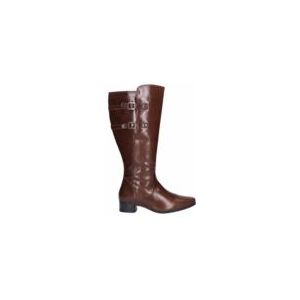 JJ Footwear - Piraens - Dameslaars - Cognac - Leer - Kuitmaat XL