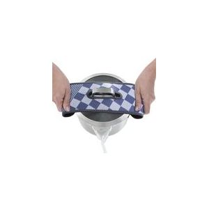 BK Mr. Gripper pannenlap - afgiethulp - blauw geruit