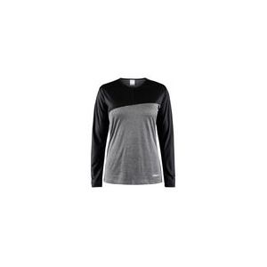 Longsleeve Craft Women Radiate Tee Dark Grey Melange Black-M