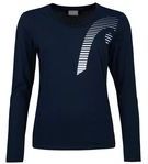 HEAD - Club 21 Linda L/S - Tennisshirt - Blauw - Lange Mouwen