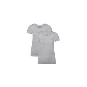 T-Shirt Bamboo Basics Women Kate Light Grey Melange (2-Delig)-L