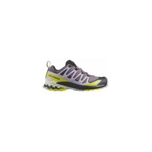 Trailrunning schoen Salomon Women XA PRO 3D V9 GTX Moonscape Orchid Petal Sulphur Spring-Schoenmaat 36