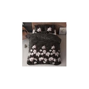 Sleeptime Dark Flower Dekbedovertrek - 200 x 200/220 + 2 60 x 70 cm kussenslopen - Zwart