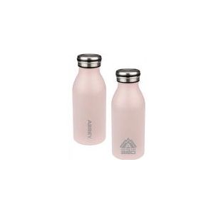 Abbey Drinkfles Dubbelwandig - Victoria - 0.35 L - Licht roze/Zilver - 0,35 L