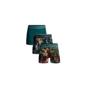 Boxershort Muchachomalo Boys Chessplay Print Print Green ( 3-Pack )-Maat 134 / 140