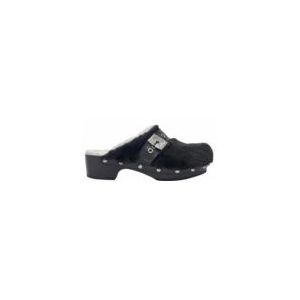 Klomp Scholl Women Pescura Alaska Synthetic Fur T Black-Schoenmaat 39