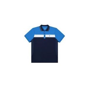 Tennisshirt K Swiss Men Core Team Block Polo Navy French Blue White-L
