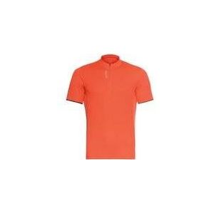 Fietsshirt Odlo Men S/U Collar S/S 1/2 Zip Essential Exuberant Orange-M