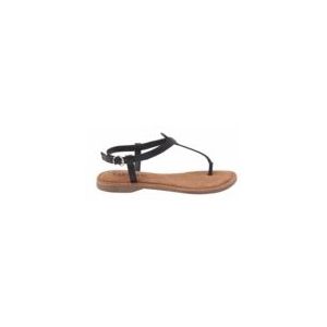 Lazamani - Iris Leren Dames Sandalen Black