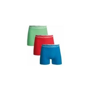 Boxershort Muchachomalo Boys Solid Blue Pink Green ( 3-Pack )-Maat 158 / 164