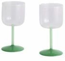 HAY - Tint - Wijnglazen - Lichtgroen - 2 stuks