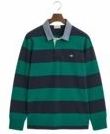 Polo GANT Men Reg Chambray Stripe Heavy Rugger Butternut Green 25-M