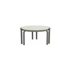 Loungetafel Applebee Lugano Coffee Table 80 x 40 Aluminium Sintered Stone Taupe Travetino White