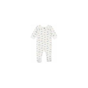 Babypyjama Petit Bateau Zip-Up Sleepsuit Marshmallow/Multico-74 - 12 maanden