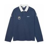 Bareen - Oversized Long Sleeve Polo - Medieval Blue - Unisex