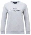 Peak Performance - Original Crew - Trui - Med Grey Melange Black - 78% Katoen, 22% Polyester