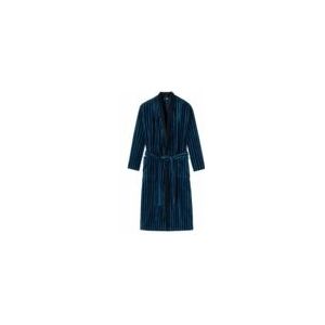 Badjas Kimono Schiesser Essentials Stripes Man Velours Dark blue-M