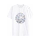 T-Shirt KnowledgeCotton Apparel Men Heavy Single Owl Cross Stitch Print Wit-S