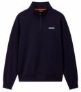Napapijri - B-Small Box Half Zip - Trui - Blauw - 100% Katoen