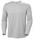 Ondershirt Helly Hansen Men Tech Crew LS 2.0 Grey Fog-XXL