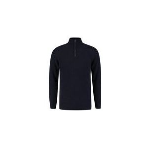 Trui Blue Loop Men Essential Half Zip Sweater Navy Melange-L