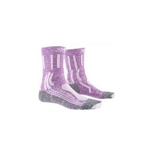 Wandelsok X-Socks Women Trek X Merino Purple Grey-Schoenmaat 35 - 36