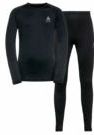 Baselayerset Odlo Unisex Set Long Fundamentals Active Warm Eco Black-Maat 80