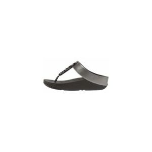 FitFlop Women Halo Bead-Circle Metallic Toe-Post Sandals Pewter Black-Schoenmaat 38