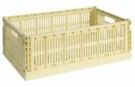 HAY - Colour Crate Large - Opbergbox - Lichtgeel - 100% Gerecycled Plastic