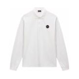 Polo Napapijri Men E-Badge LS White Heron-S