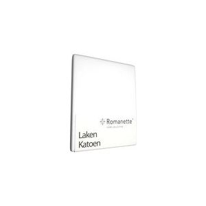 Katoenen Lakens Romanette Wit-150 x 250 cm
