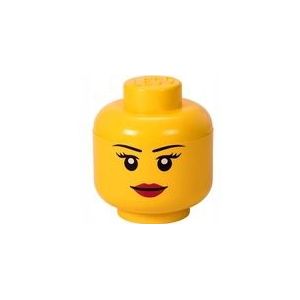 Opbergbox LEGO Hoofd Girl Klein Geel