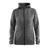 Vest Craft Women Leisure Full Zip Hood Dark Grey Melange-XL