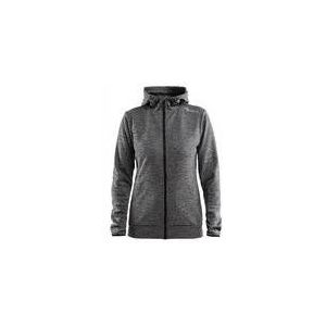 Vest Craft Women Leisure Full Zip Hood Dark Grey Melange-XL