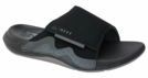 Reef - Swell Cruiser Slide - Slipper - Black Grey - Suède, Leer