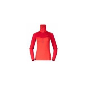 Bergans - Inner: Dual Merino Half Zip - Gebreide Trui - Fire Red/Red