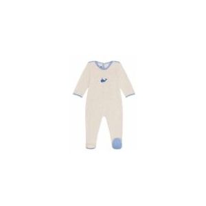 Petit Bateau - Montelimar Chine - Babypyjama - 12 maanden - Lange Pyjama met Walvisprint