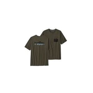 T-Shirt Patagonia Men Wild Waterline Pocket Responsibili-Tee Basin Green-XS