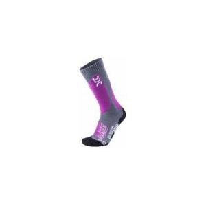 Skisok UYN Women All Mountain Medium Grey Melange Purple-Schoenmaat 39 - 40