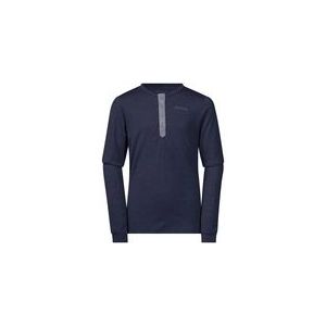 Longsleeve Bergans Kids Myske Wool Navy Melange/Solid Dark Grey-Maat 110