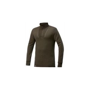 Skipully Woolpower Unisex Zip Turtleneck 200 Pine Green-XXS