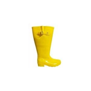 Regenlaars Wide Wellies Geel Kuitmaat XL-Schoenmaat 43