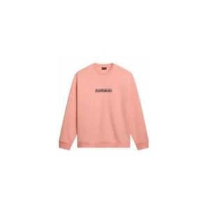 Trui Napapijri Men Box Sweatshirt Pink Salmon-XS