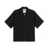 OAS - Blouse - Zwart - Linnen - Relaxed Fit - Middengewicht Geweven