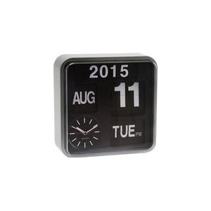Klok Karlsson Mini Flip Silver Casing Black Dial 24,5 x 24,5 cm