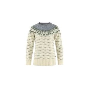 Vest Fjallraven Women Ovik Knit Sweater Chalk White-Flint Grey-XL