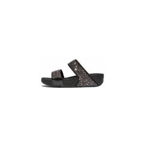 FitFlop Women Lulu Multi-Tonal Glitter Slides Black Multi-Schoenmaat 41