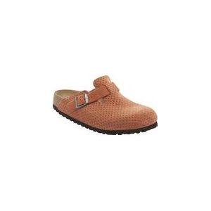 Klomp Birkenstock Women Boston BS Suede Embossed Emboss Dots Burnt Orange Narrow-Schoenmaat 39