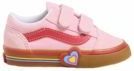 Vans Toddler Old Skool V Heart Pink/Multi-Schoenmaat 21,5